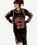 Billie Eilish Vintage Michael Jordan Black Sleeveless Jersey For Sale