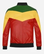 Bob Marley Multicolor Bomber Leather Jacket