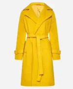 Demi Moore The Substance 2024 Yellow Coat