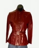 Emily in Paris S04 Lily Collins Maroon Jacket Front