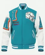 Fernanda Gentil Miami Dolphins Varsity Jacket Front