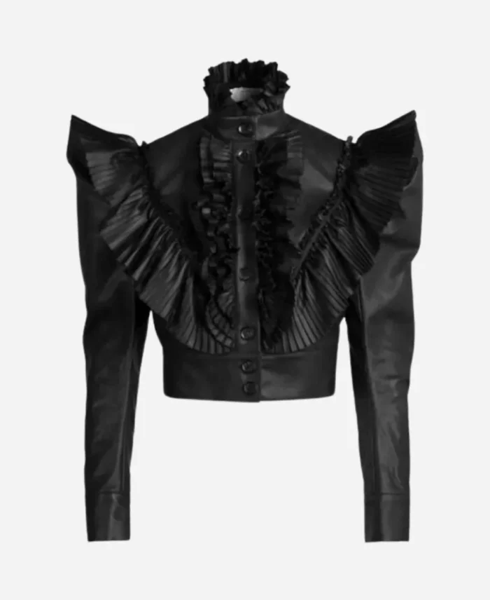 Fortnight Music Video Taylor Swift Black Ruffle Jacket