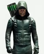 Green Arrow Stephen Amell S05 Leather Jacket