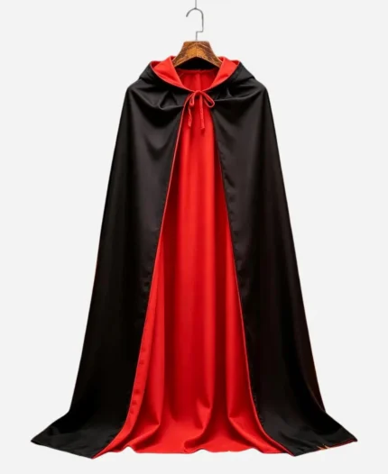 Halloween Dracula Black Red Vampire Cloak Cape