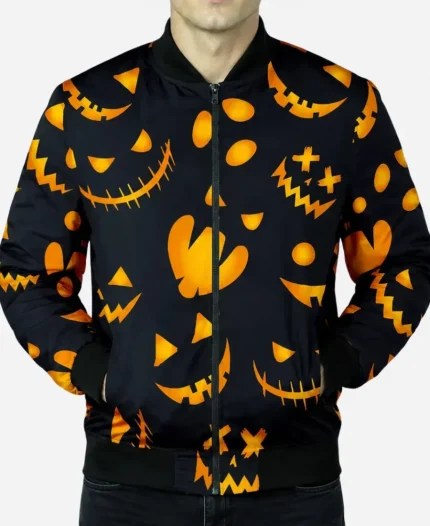 Pumpkins Halloween Festival Bomber Jacket