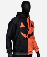 Shazmeen Halloween Pumpkin Head Black & Orange Hoodie