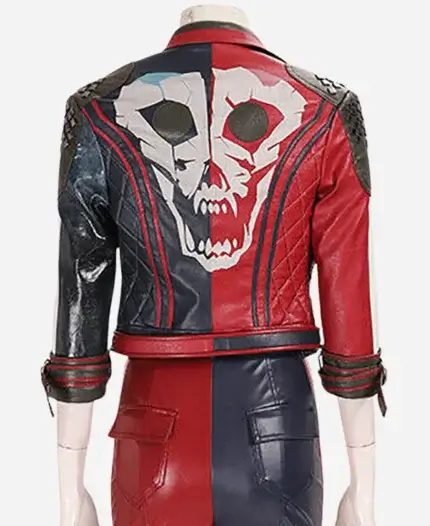 Harley Quinn Video Game Suicide Squad Kill The Justice League Blue And Red Leather Jacket