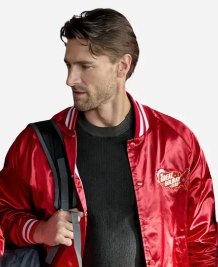 Jingle Bell Run 2024 Red Bomber Jacket