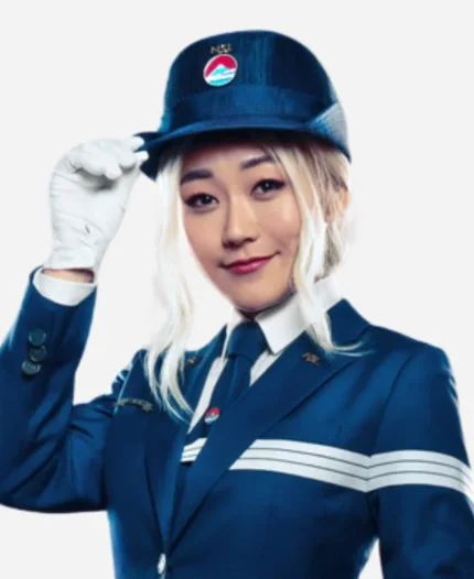 Karen Fukuhara Movie Bullet Train 2022 Mrs. Wolf Blue Blazer