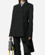 Karen Pittman Tv Series Yellowstone Season 03 Willa Hayes Double Breasted Black Coat