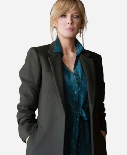 Kelly Reilly TV Series Yellowstone Season 3 Beth Dutton Black Trench Coat