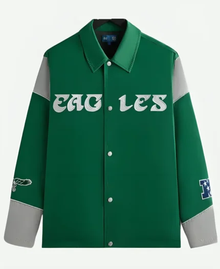 Kith NFL 47 Eagles Kieran Coaches Jacket Front