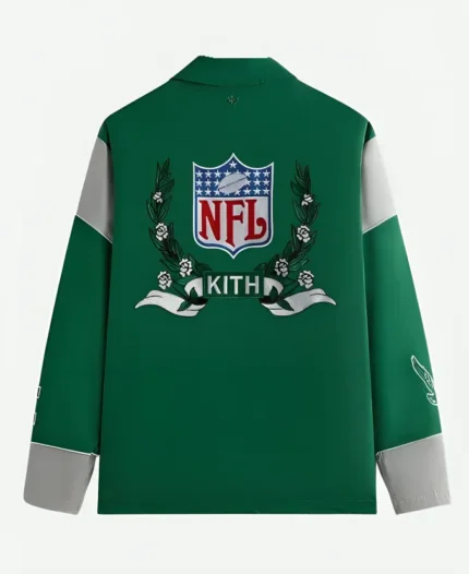 Kith NFL 47 Philadelphia Eagles Kieran Coaches Green Jacket Back