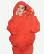 Kylie Jenner Red Puffer Jacket