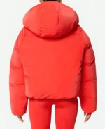 Kylie Jenner Red Standard Puffer Jacket For Sale