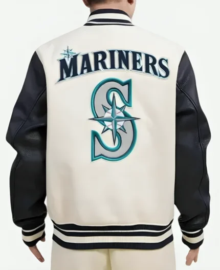 MLB Seattle Mariners Retro Classic Varsity Jacket For Sale
