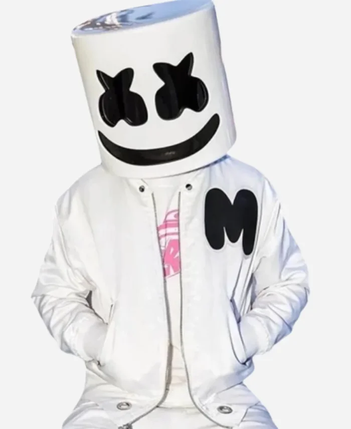 Marshmello Bomber White Jacket