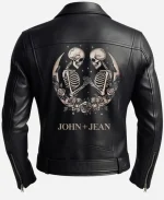 Skeleton Design Leather Jacket