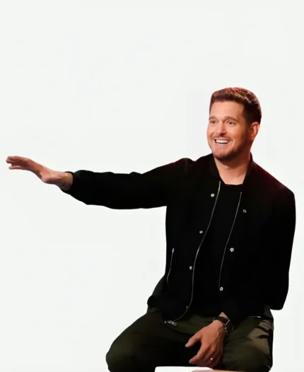 The Voice S26 Michael Bublé Black Bomber Jacket