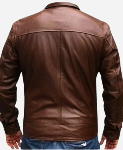 Michael Fassbender Movie X Men First Class Erik Lehnsherr Magneto Brown Leather Jacket