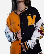 Mickey Mouse Letterman Disney Halloween Yellow & Black Varsity Jacket 