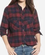 Monica Dutton Yellowstone S03 Red Checkered Shirt