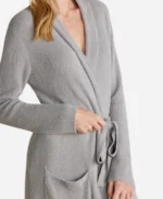 Monica Yellowstone S04 Grey Ribbed Robe