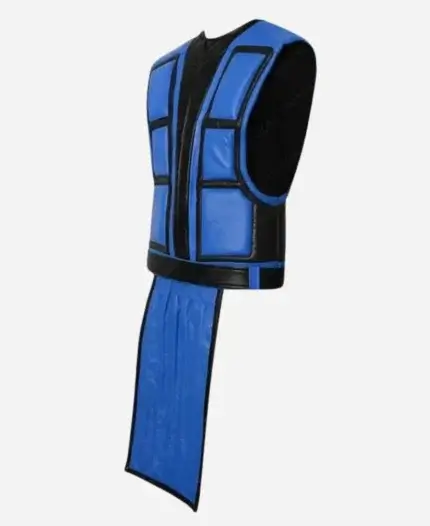 Mortal Kombat Sub Zero Blue And Black Leather Vest