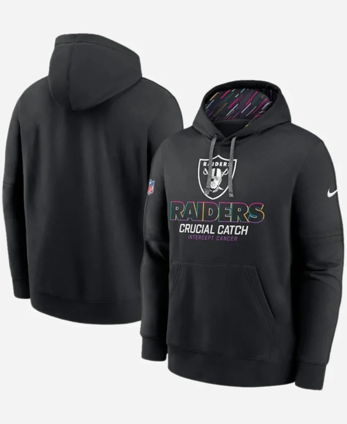 NFL 2024 Las Vegas Raiders Nike Black Crucial Catch Club Pullover Hoodie