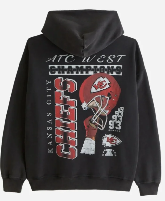 NFL Abercrombie Kansas City Chiefs Graphic Popover Black Hoodie