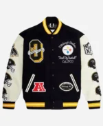 NFL Pittsburgh Steelers Snoop Dogg Varsity Letterman White And Black Jacket