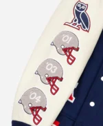 OVO New England Patriots Varsity Jacket Sleeves