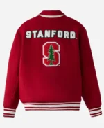 October’s Very Own 2024 OVO Campus Stanford Red Varsity Bomber Jacket