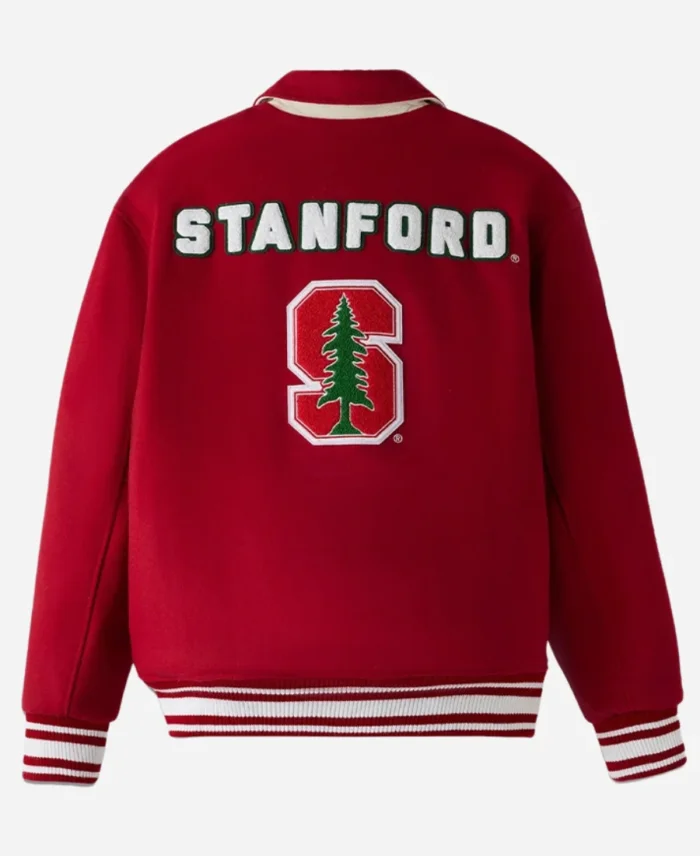 October’s Very Own 2024 OVO Campus Stanford Red Varsity Bomber Jacket