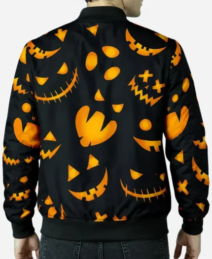 Halloween Pattern Pumpkins Bomber Jacket