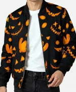 Unisex Halloween Pattern Pumpkins Bomber Jacket