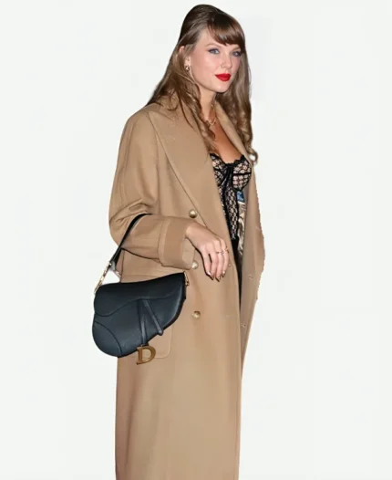 Taylor Swift Brown Wool Trench Coat