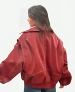 The Room Antwerp Red Cotton Polyester Jacket Back