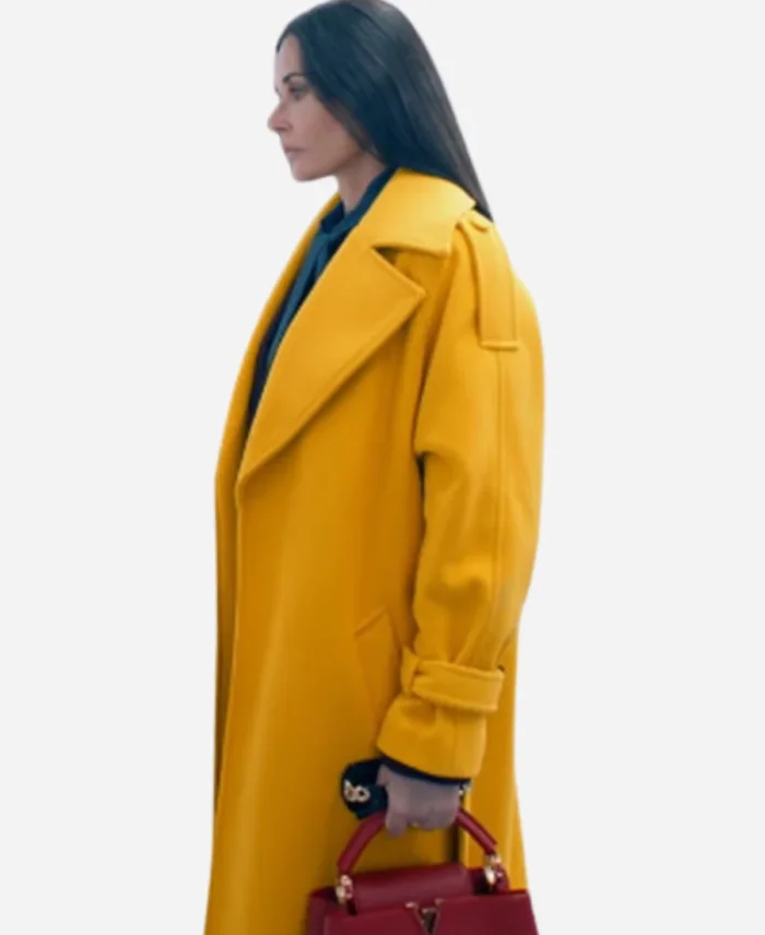 The Substance 2024 Demi Moore Yellow Coat