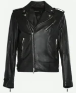 The Voice S26 Michael Bublé Black Leather Jacket Front