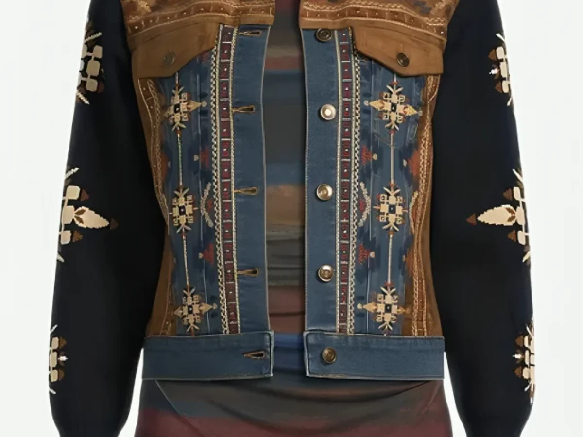 Reba McEntire The Voice S26 Denim Embroidered Jacket Reba McEntire The Voice S26 Denim Embroidered Jacket