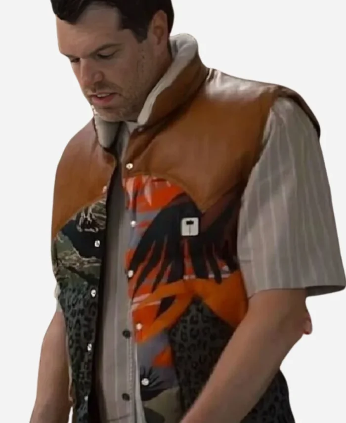 Timothy Simons Tv Series Nobody Wants This 2024 Puffer Printed Vest