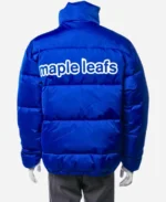  Toronto Maple Leafs Justin Bieber Drew Blue Puffer Jacket