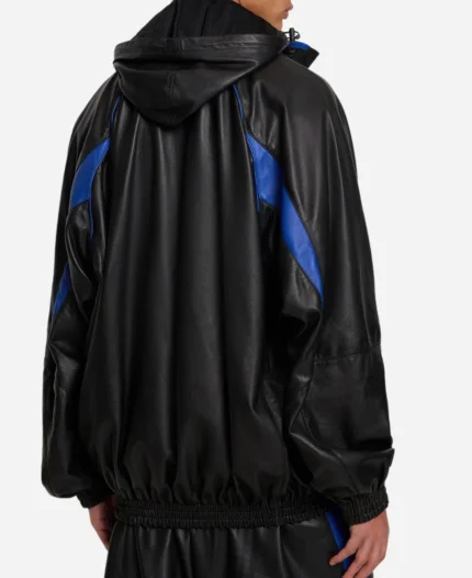 VOTE! 2024 Hosts Roll To The Polls Skating Event Usher Black Leather Jacket