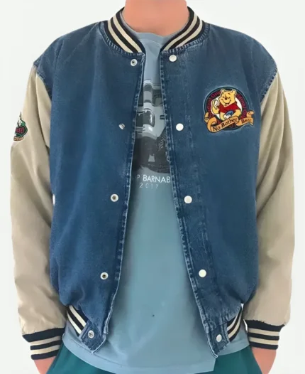 Winnie The Pooh Varsity Hooded Jacket Front