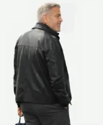 Wolves 2024 George Clooney Black Leather Jacket