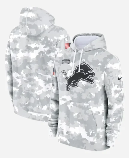 2024 Detroit Lions Salute To Service Camo Hoodie