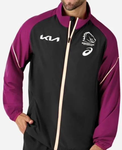 2024 NRL Brisbane Broncos Team Adult Spray Bomber Jacket