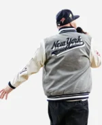 2024 World Series Fat Joe New York Yankees Grey Varsity Jacket