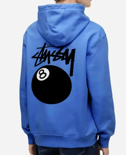 8 Ball Stussy Blue Pullover Hoodie